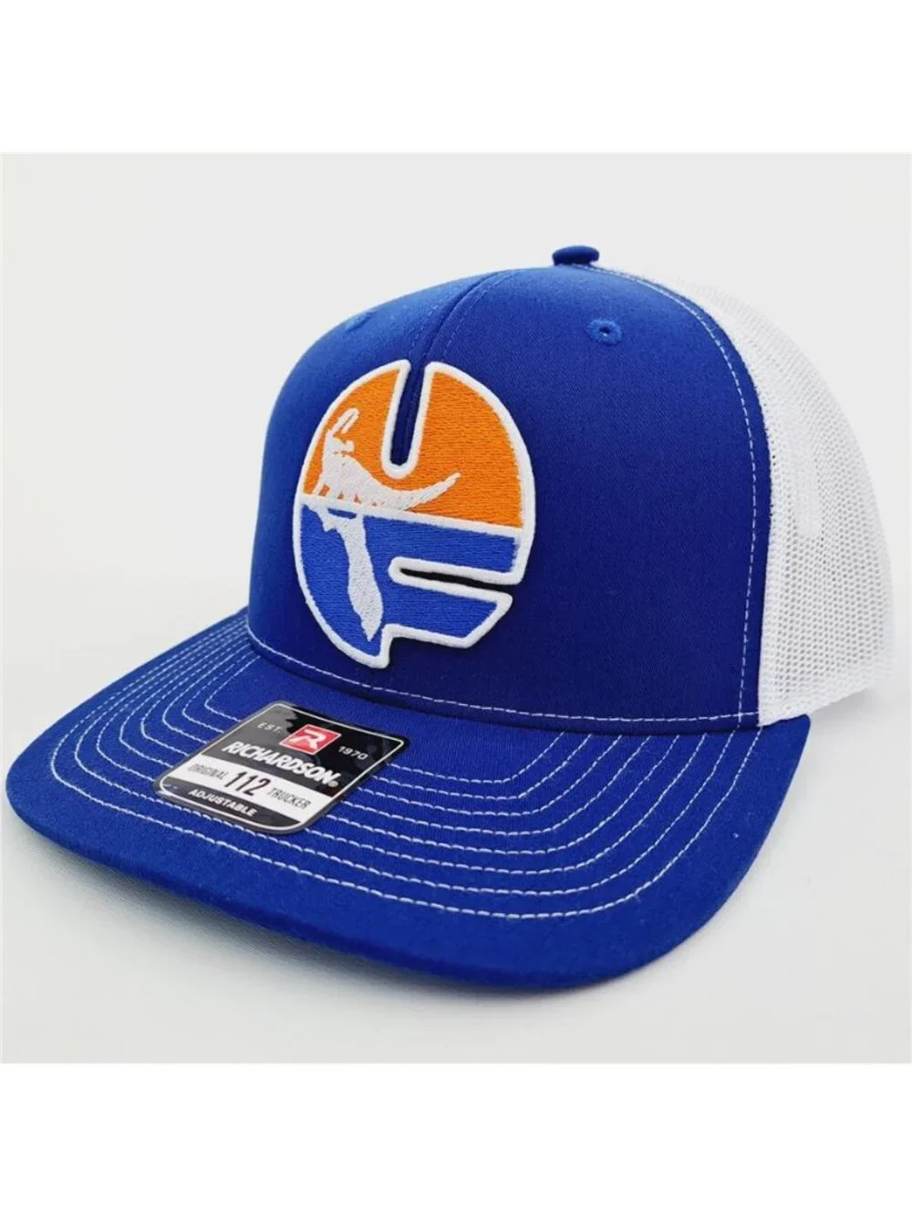 Retro Florida Alligator Patch Royal Blue Richardson 112 Trucker Hat Cap New Pell